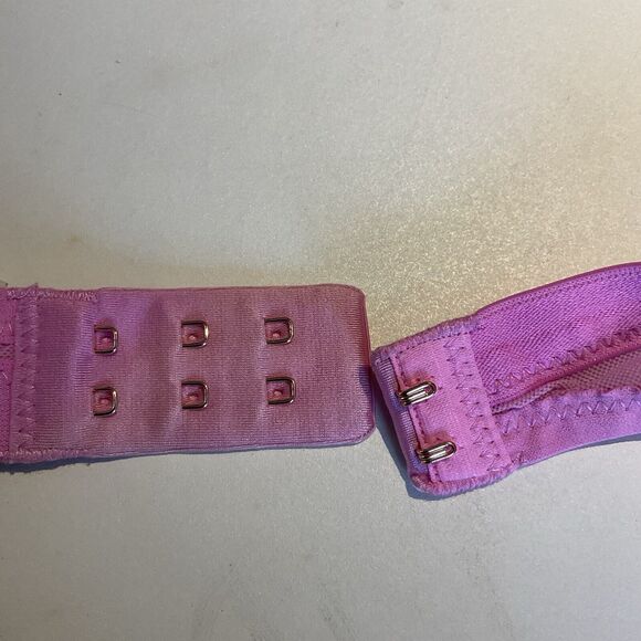 Aerie Pink Bra Size Large Sheer Floral Cover Double Straps - Picture 6 of 6